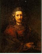 REMBRANDT Harmenszoon van Rijn Man with a Magnifying Glass du oil painting picture wholesale